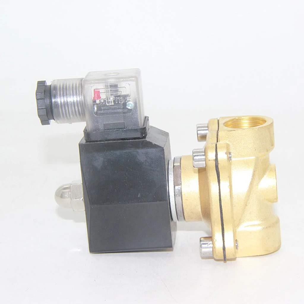 AC110V 1/2 &quotлатунный Электрический электромагнитный клапан Вода Воздух Топливо Газ