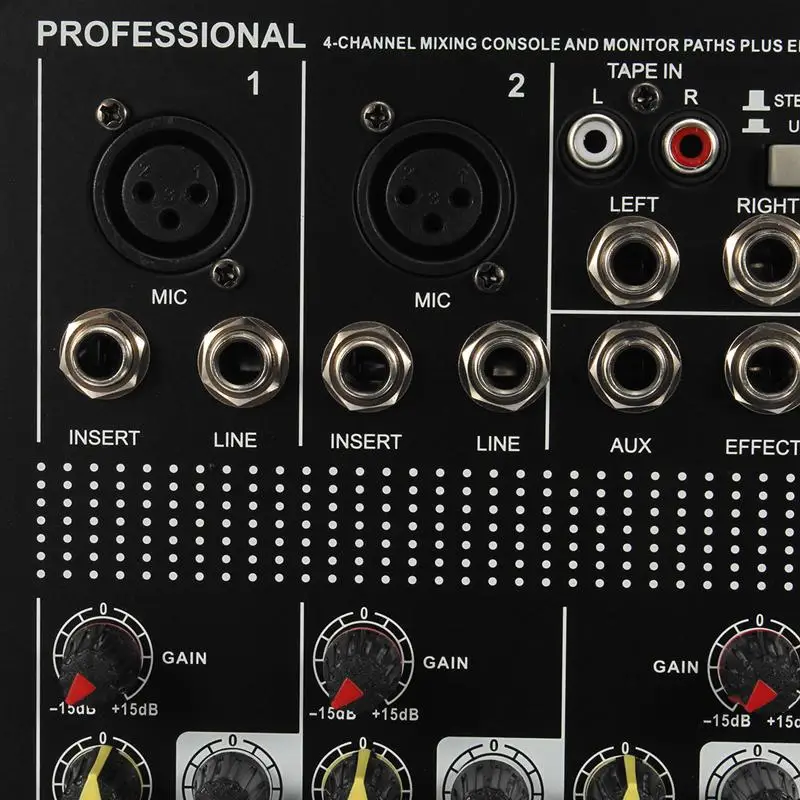 LEORY Профессиональный USB 4 канала DJ цифровым микшером Управление; с цифровой задержки bluetooth мини аудио DJ Mezclador получить Управление