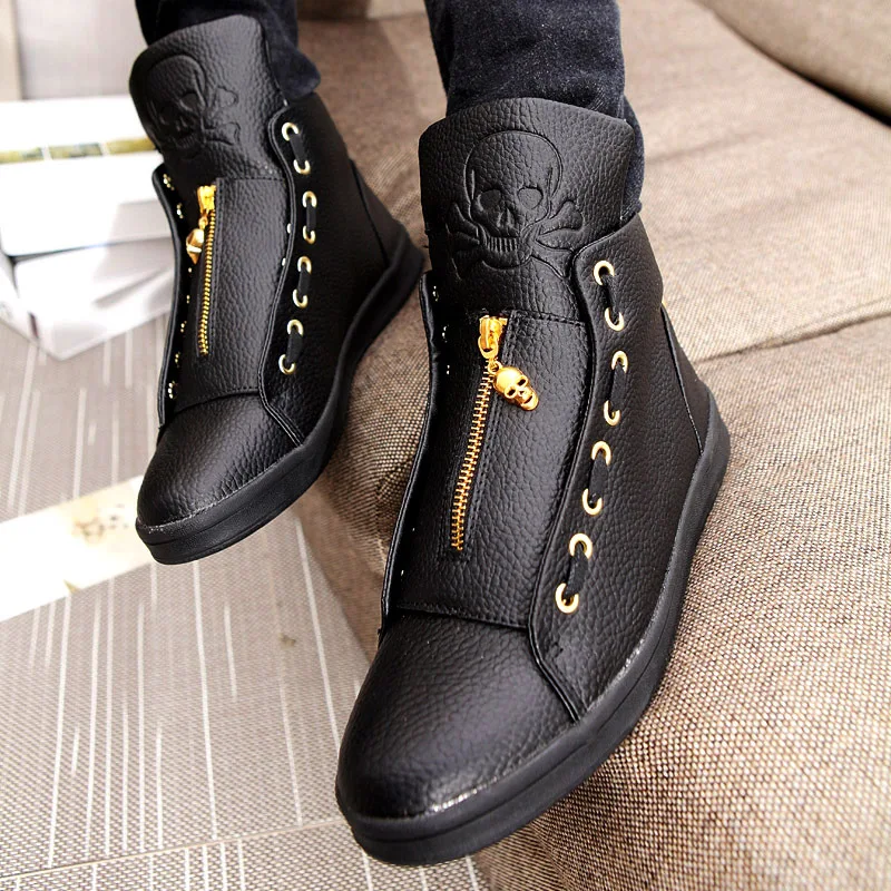 2018 New Sales Designer Shoes Men High Quality Hip Hop Skull Mens Casual Luxury Brand Famous Leather Tops HX 926 | Обувь