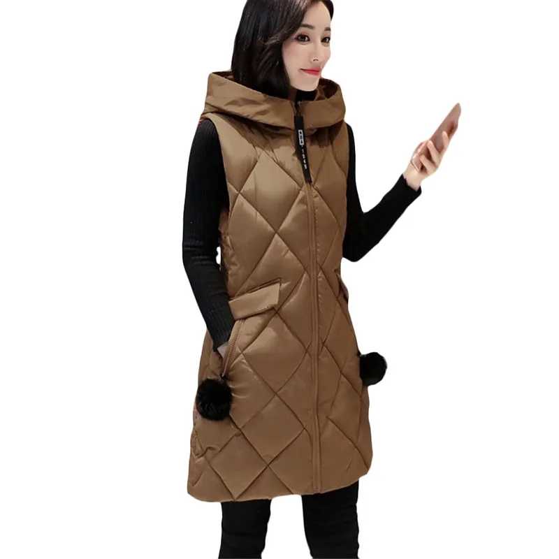 

Short Vest Coat Women Stand Collar Sleeveless Down Cotton Vests Jackets Campera Mujer Warm Waistcoat Winter Jackets Coats F038