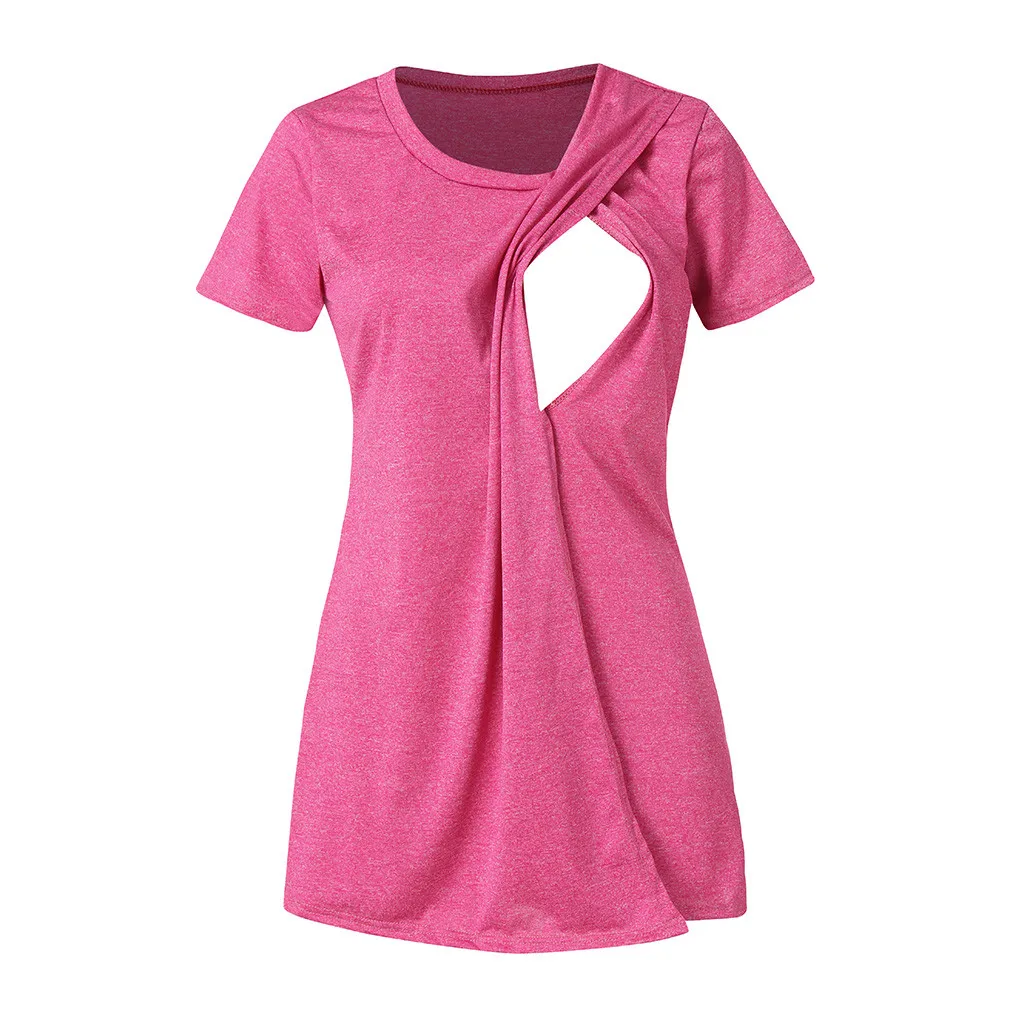 Women's Maternity Breastfeeding Tunic Short Sleeve Layered Nursing Tops Blouse Allaitement Vetement Femme 2019 Ropa Mujer | Мать и