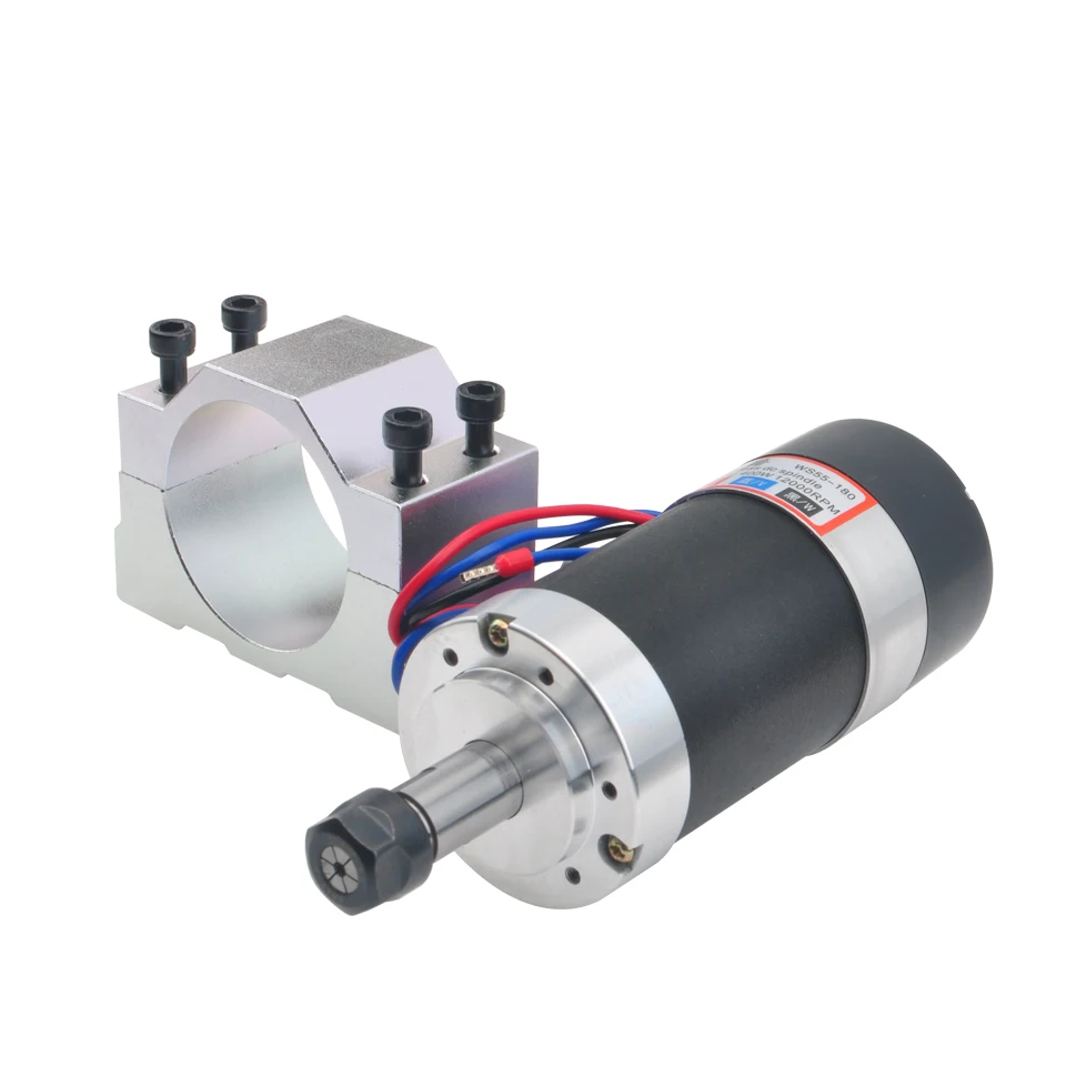 

400W Air Cooled Spindle Motor DC Brushless Spindle ER11 With 55MM Clamp Mounting Bracket For CNC Engraver Milling Machine
