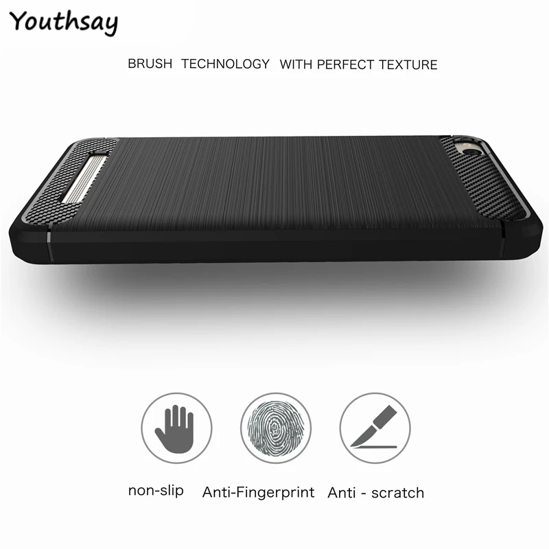 Youthsay чехлы для Xiaomi Redmi 4A мягкий чехол из ТПУ и углеродного волокна телефона 5 0
