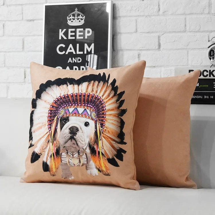 Креативный плюшевый чехол для подушки с изображением собаки из мультфильма