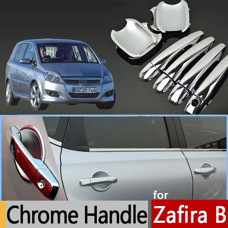 Хромированная накладка на дверную ручку для Opel Zafira B набор из 4 штук пластиковые