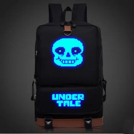 01 Аниме Рюкзак Undertale Аниме Холст студенческая школьная сумка унисекс дорожные сумки - Цвет: 01