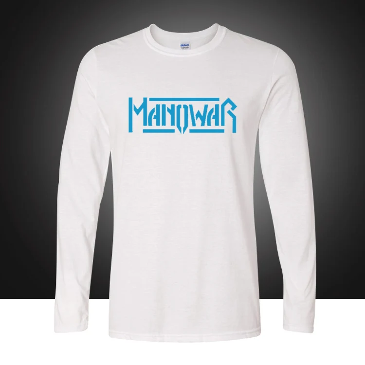 2021 с модным принтом мановар Rock Band хлопковая футболка длинным рукавом трикотажные