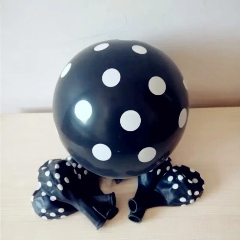 

Black wave point balloons 50pcs/lot 12 inch 2.8g round helium latex ballon wedding decor kids birthday party balloon baby showe