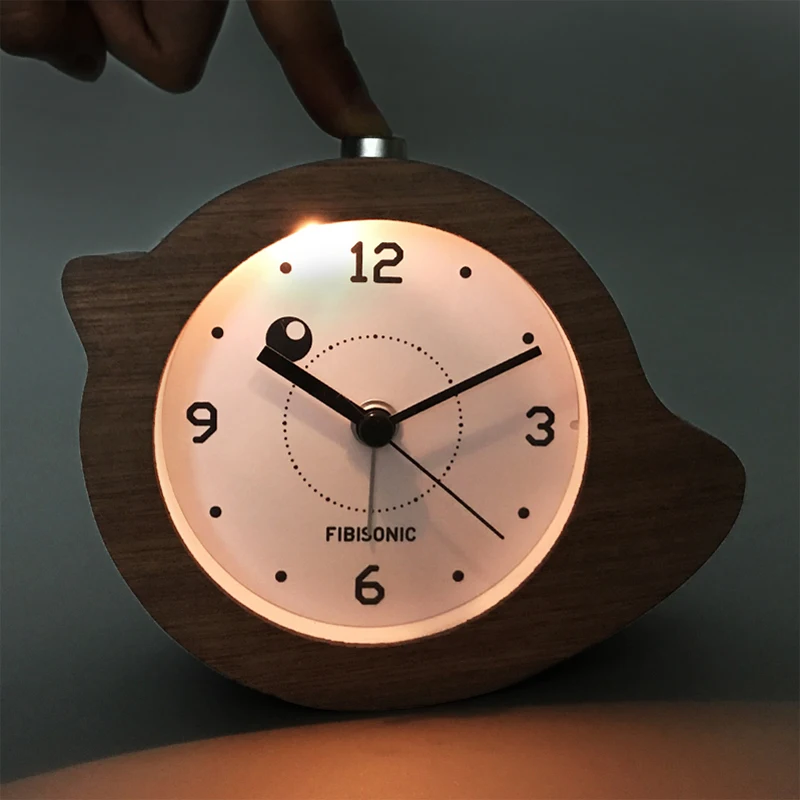 Птица современный Повтор развертки движение подсветка Деревянный Будильник для