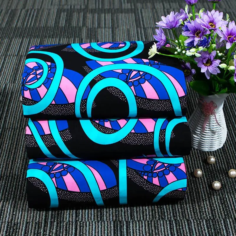 nlue star 2019 New National Wind Cotton Calico Fixture Fabric Geometric Wholesale 100% african wax fabric | Дом и сад