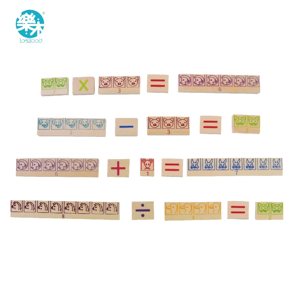 Деревянные игрушки Logwood для детей арифмастаты Монтессори обучающие материалы