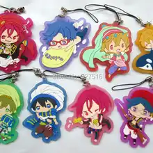 8 шт./компл. аниме бесплатно! Iwatobi плавать клуб Харука наназа Тачибана Макото Рин ПВХ Фигурки пастели телефон ремень/брелок Подвеска
