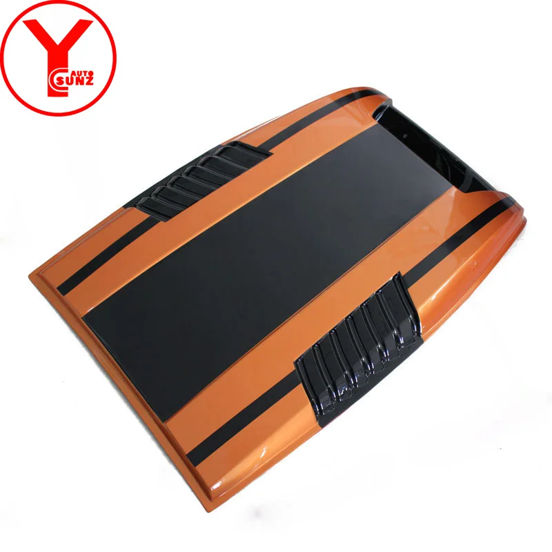 orange YCSUNZ карбоновая капот совок автомобильные капоты Совок капот вентиляционная наклейка Запчасти Аксессуары для Ford Everest Ranger T7 - Цвет: orange
