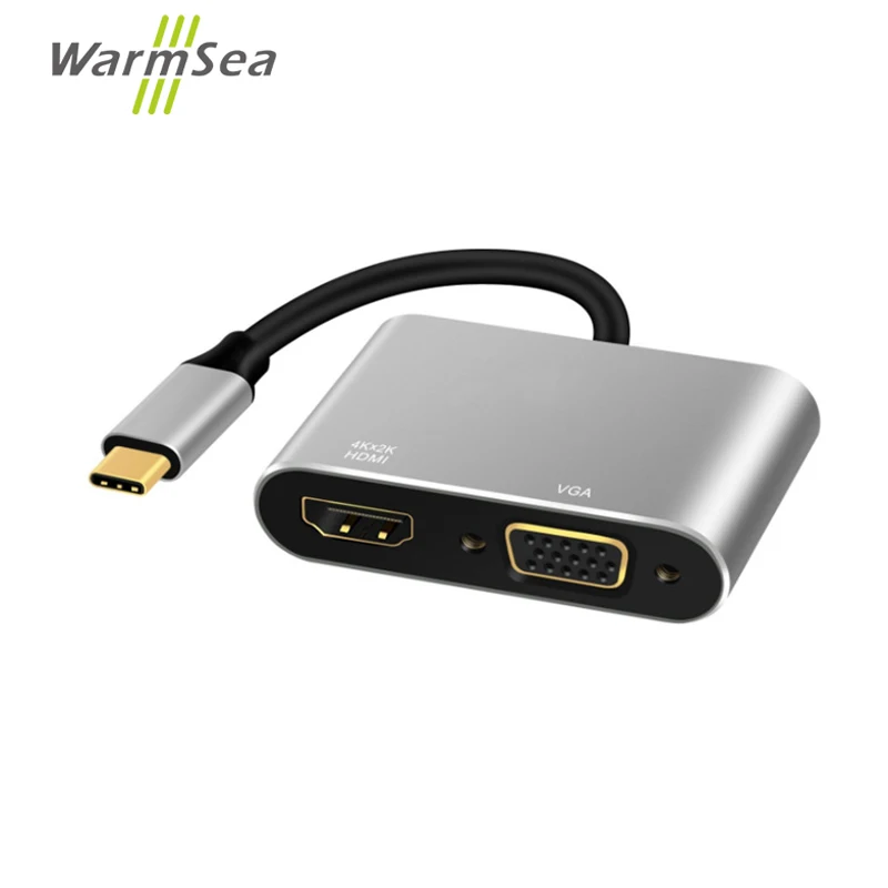 Адаптер USB Type C HDMI 4k VGA конвертер док станции Thunderbolt 3 внешний ключ для Samsung GALAXY Note8 S9