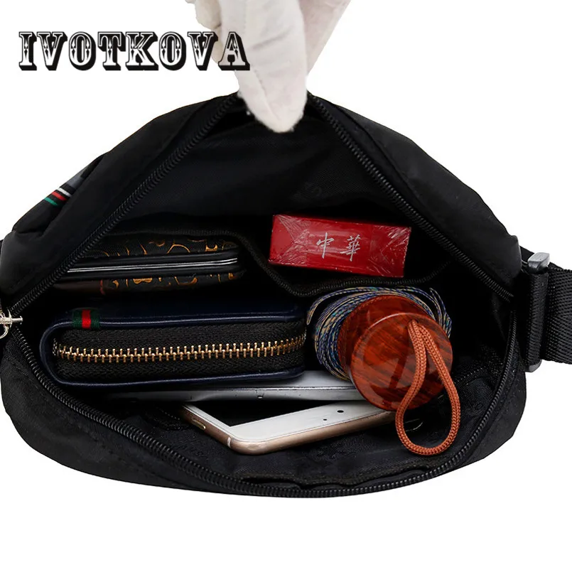 IVOTKOVA Men Messenger Bag Nylon Casual Shoulder Handbags Vintage Travel Male Light Purses Cross Body Bags Drop Shipping |