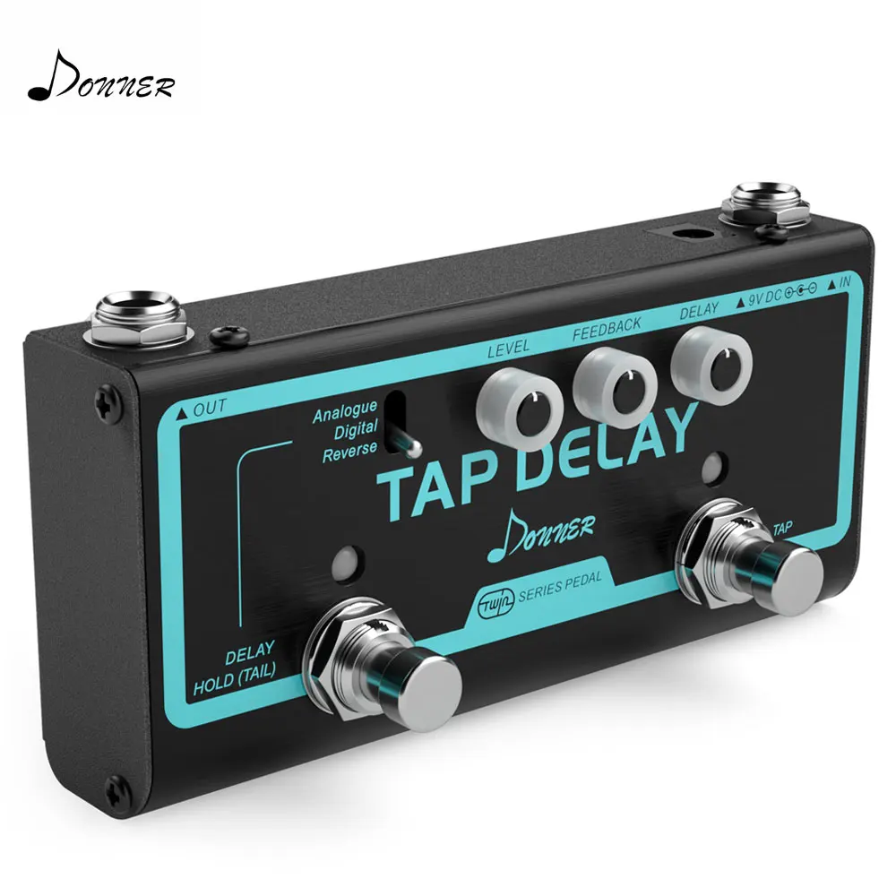 Donner 3 в 1 Tap гитарные педали с эффектом Delay аналоговые цифровые эффекты обратной