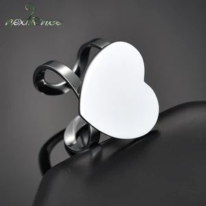 Персонализированные обручальные кольца Nextvance из нержавеющей стали с сердечком, Настраиваемые обручальные кольца для влюбленных, рождественские кольца