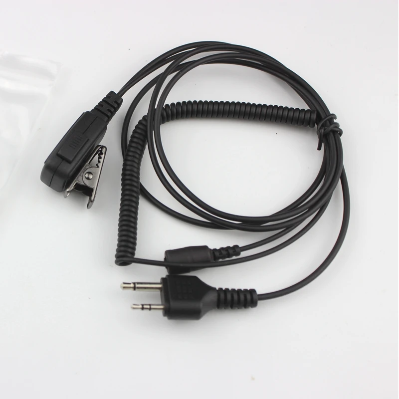 2 контактная гарнитура акустическая Воздушная трубка наушники PTT MIC для