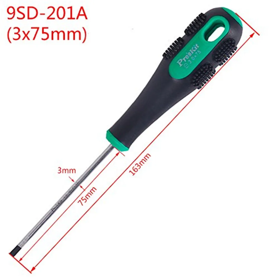 9SD 201APrecision Pro мягкие отвертки ( 3 0 0x75 мм) ручные инструменты DIY Отвертки S разрезные