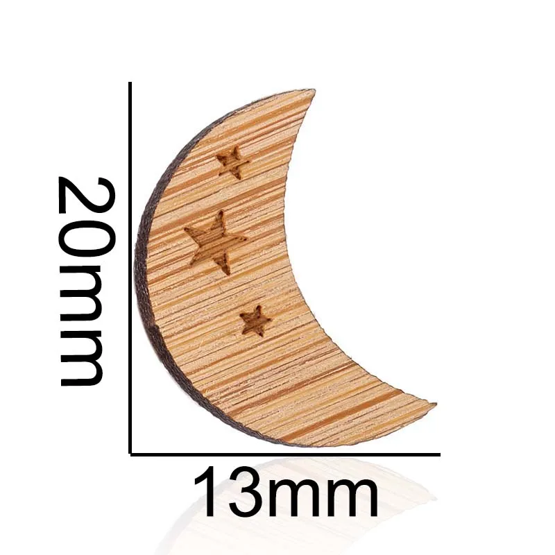 Креативная деревянная брошь ручной работы в форме Луны звезды велосипеда для