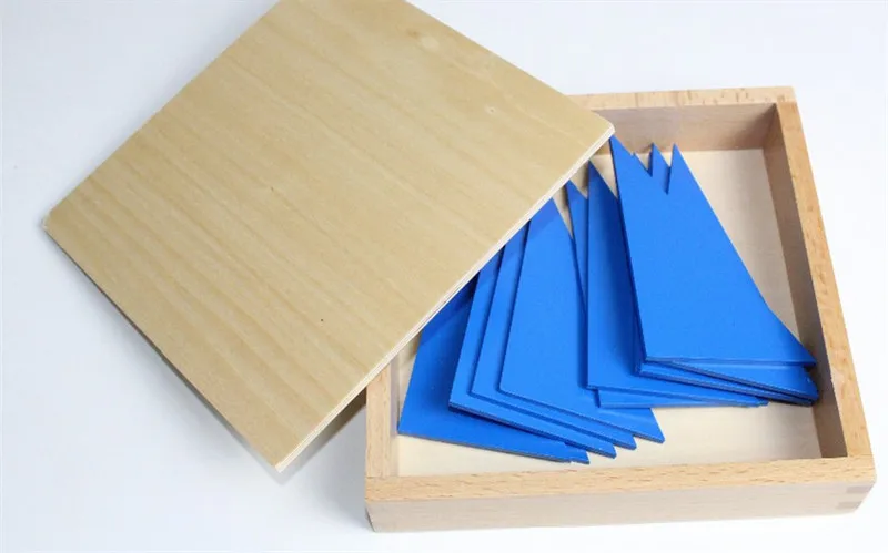 Новая деревянная детская игрушка Монтессори голубой треугольник для