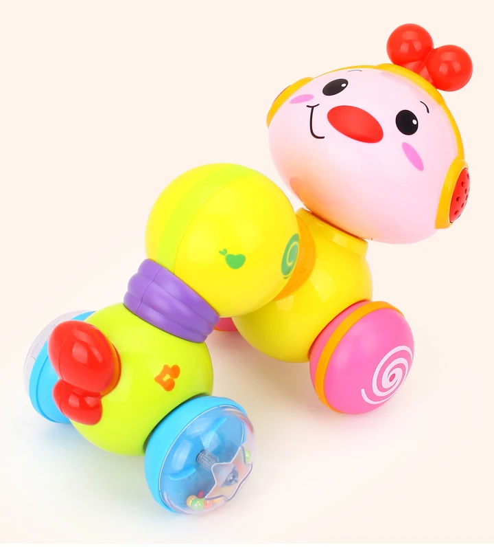 HOLA 997 ползучий червь прекрасный музыкальный Brinquedos Bebe червь пресс функция с музыкой и светильник обучающие игрушки для детей