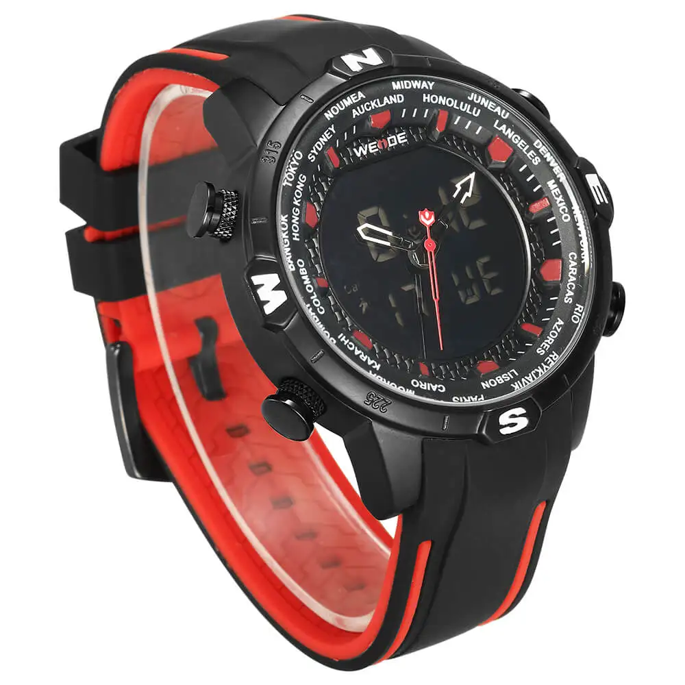 WEIDE оригинальный силиконовый ремешок цифровые водонепроницаемые Функциональные