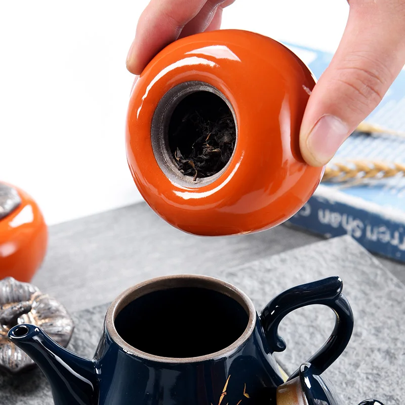 Банка для хранения чая из апельсина и персимона китайская банка caddy puer