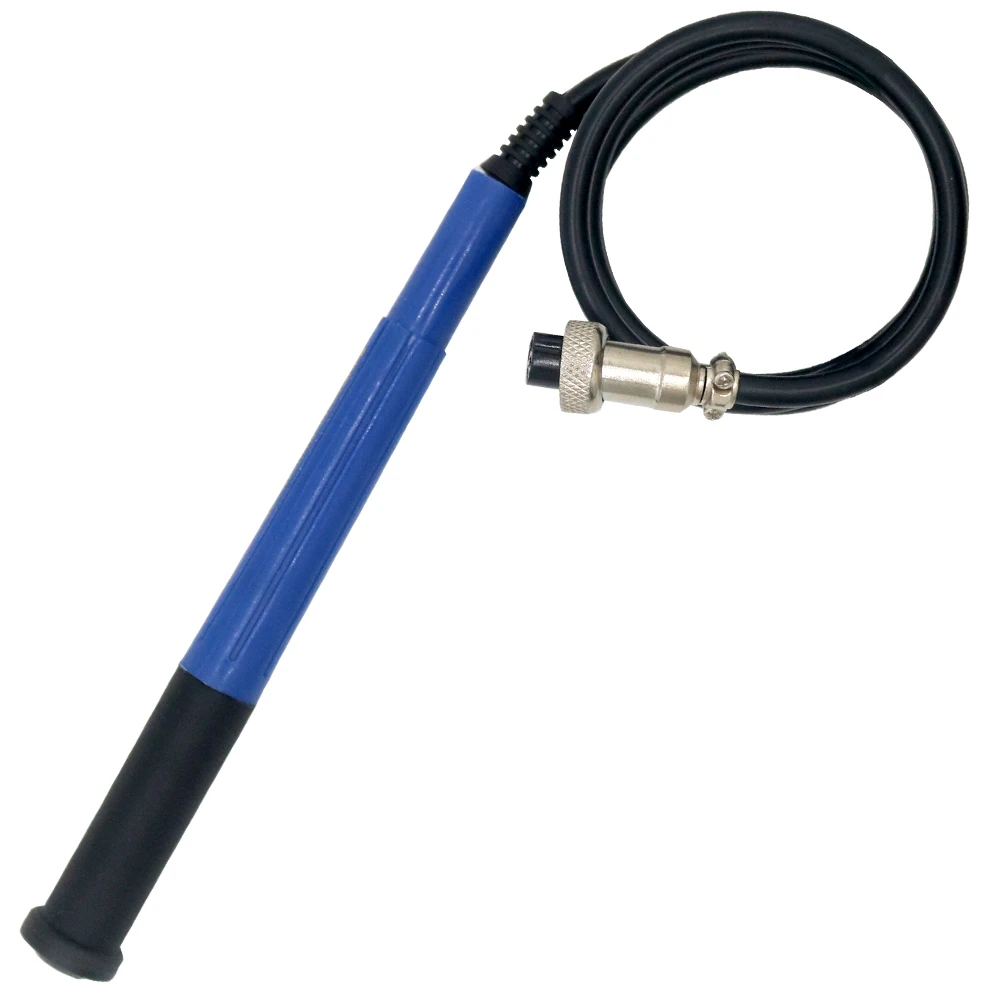 Голубая пластиковая ручка T12 9501 6C/4C для паяльной станции OLED STM32/STC готовая