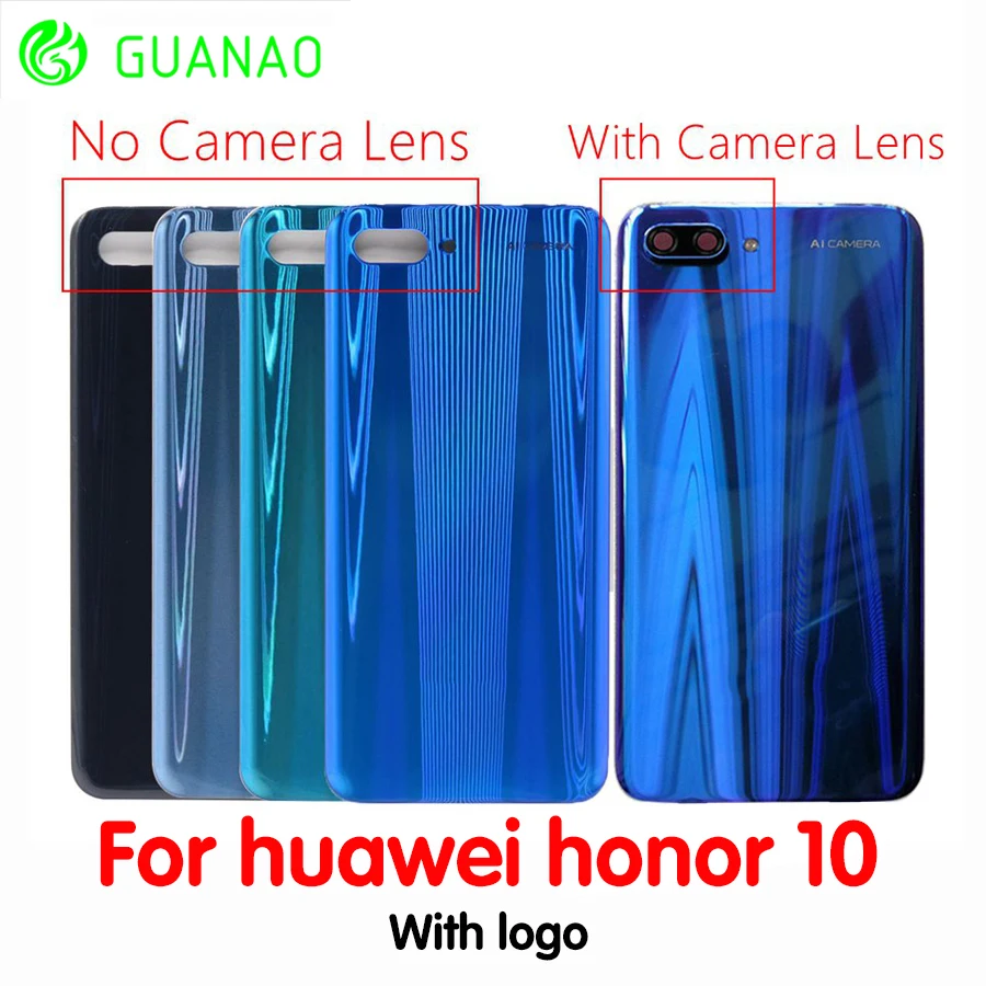Для huawei Honor 10 крышка батареи с камерой стекло объектив для huawei Honor 10 крышка батареи задняя крышка Стекло чехол задняя крышка корпус дверь