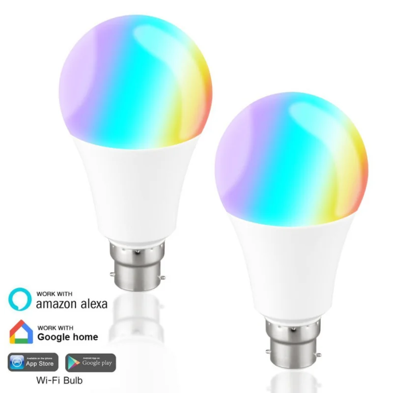 Телефон WiFi Голосовое управление RGB Энергосберегающая светодиодная лампа с