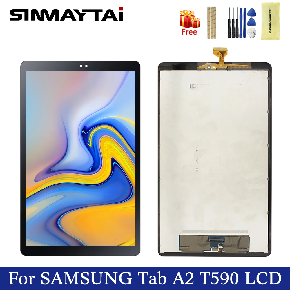 

ЖК-дисплей для Samsung Galaxy Tab A2 T590 T595 SM-T595 10,5 дюйма, ЖК-дисплей + сенсорный экран для Samsung Galaxy Tab A2 + Инструменты + лента