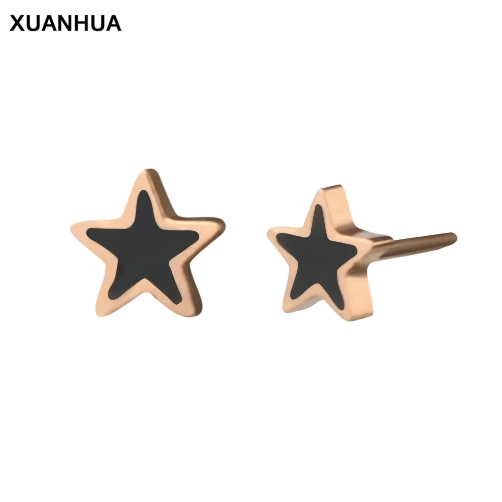 Женские серьги гвоздики XUANHUA из розового золота корейские аксессуары