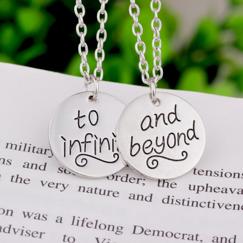 Круглое ожерелье с кулоном N227 до бесконечности и за пределами вдохновляющее