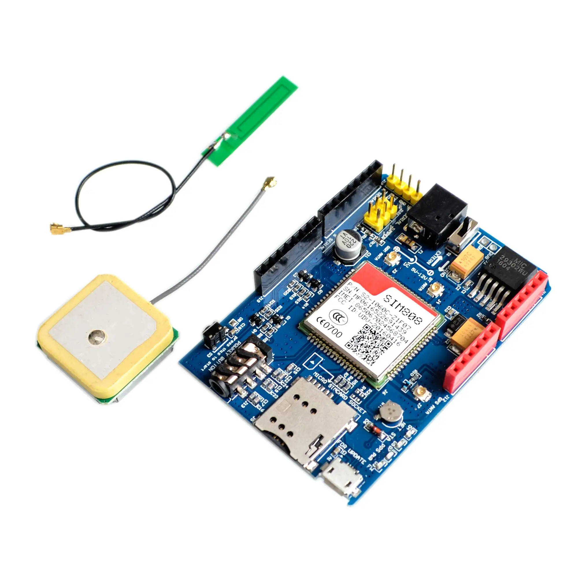 Высококачественный SIM808 GPRS/GSM + GPS щит 2 в 1 GSM GPRS макетная плата модуль для |