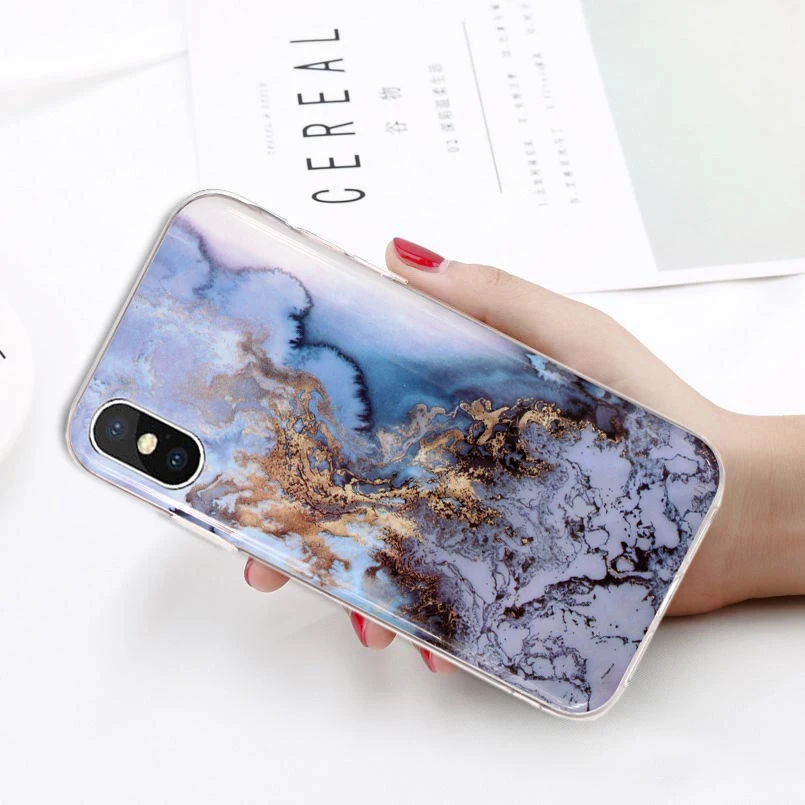 6 Модный мягкий силиконовый тонкий чехол из ТПУ с мраморным камнем для samsung Galaxy S3 S4 S5 S6 S7 Edge S8 S9 Plus Note 8 9 чехол - Цвет: 6