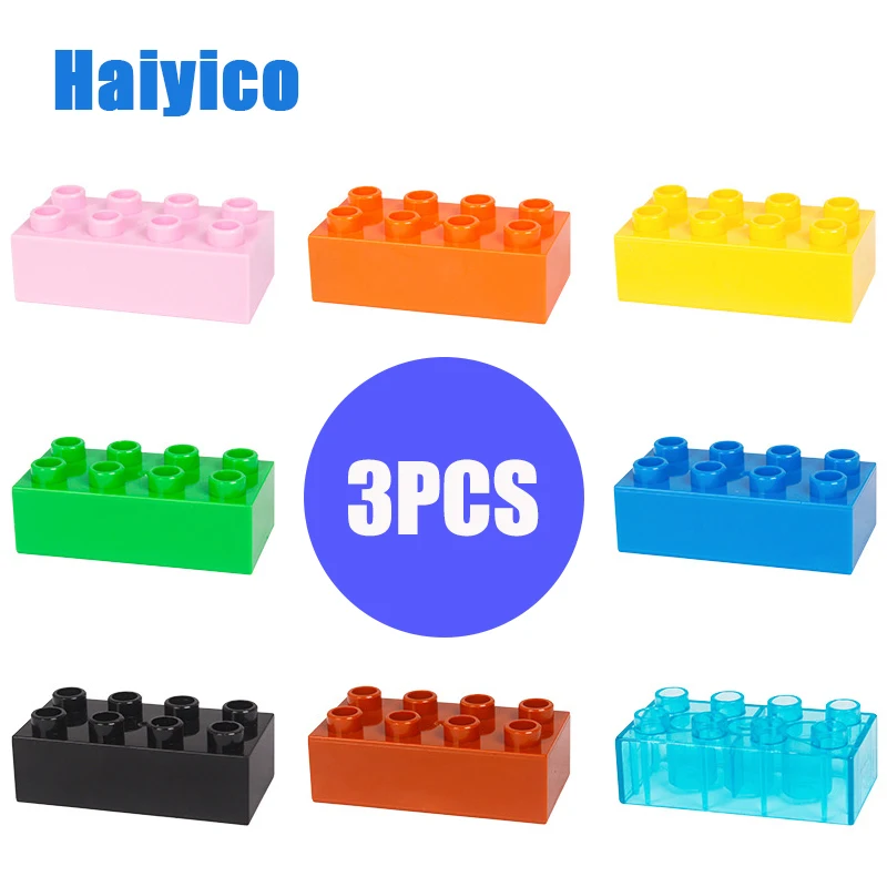 Haiyico Duplo 8 отверстий толстый кирпич сборка деталей строительные блоки 2x4 точки