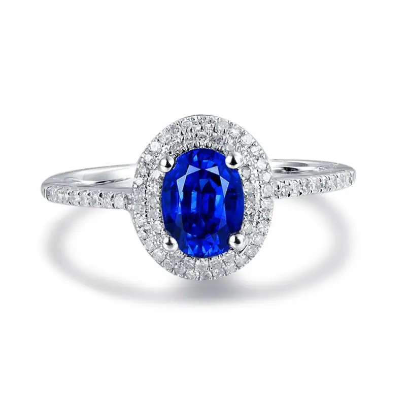Винтажное овальное кольцо из белого золота 14Kt 5x7 мм для мужчин и женщин ювелирные