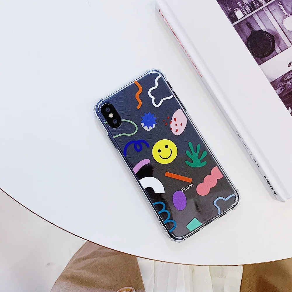 ORYKSZ Cartoon Transparent Phone Case For iphone XS Max XR X 6S 6 7 8 Plus Ultra Slim Soft TPU Cases Cover |