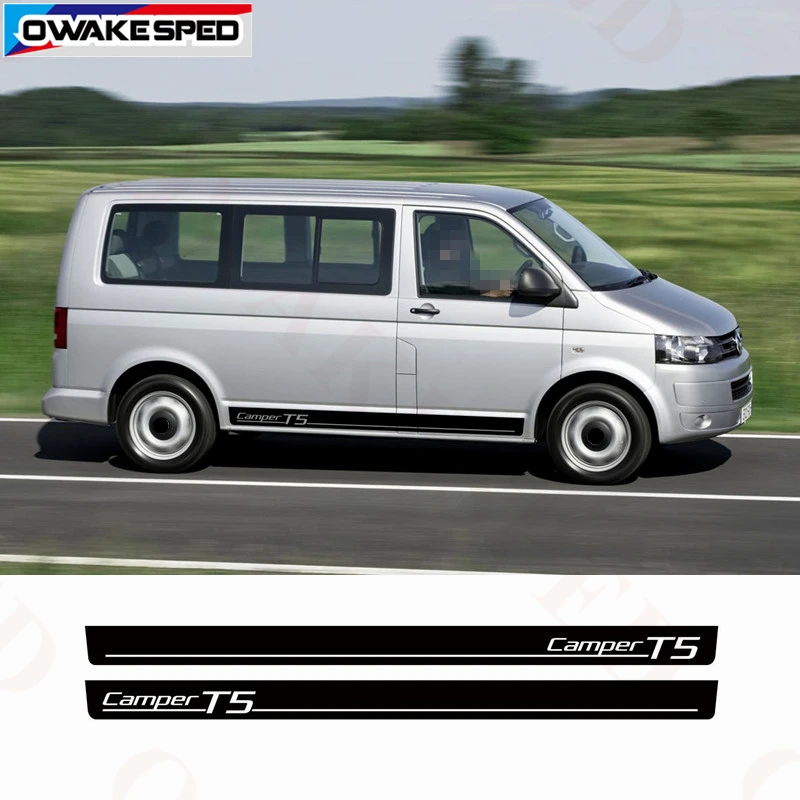 Наклейка на автомобильные двери и боковую юбку для Volkswagen Transporter Van RV T5 Bus Beach