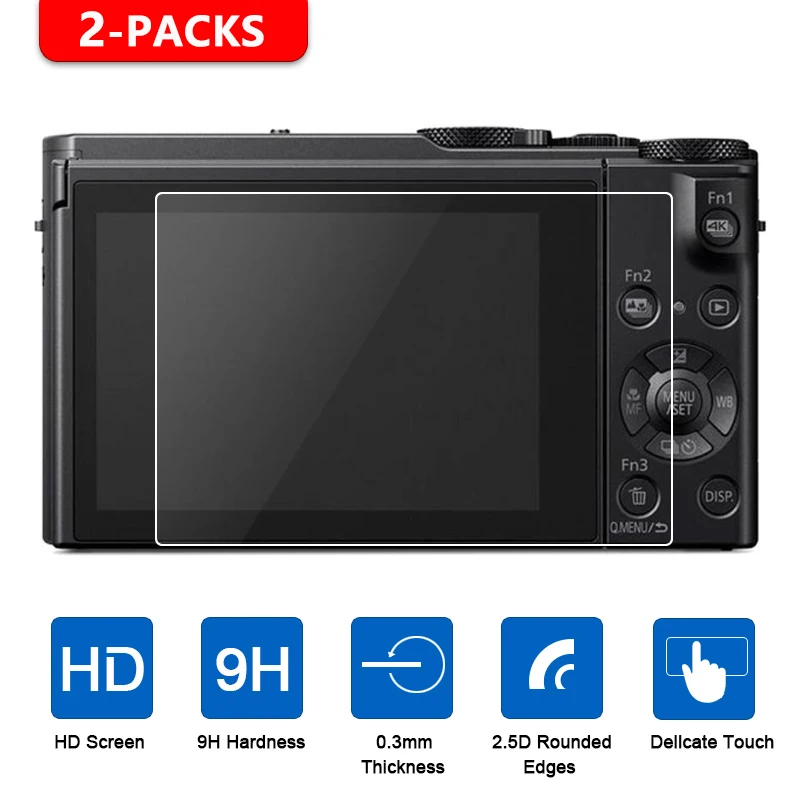 2 шт. Закаленное стекло протектор экрана для Panasonic Lumix LX10 LX15 FZH1 LX9 ZS70 TZ90 ZS45 TS7 FT7 G6 TZ95