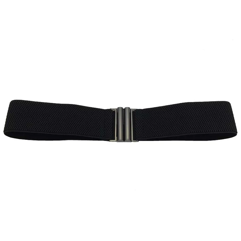 Эластичный пояс широкий простой пуховик поясные ремни Женская Пряжка черный
