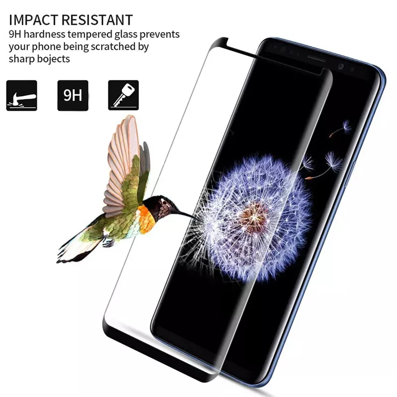 Изогнутое закаленное стекло Egde для защиты экрана 100 шт. защитная пленка Samsung S10 plus