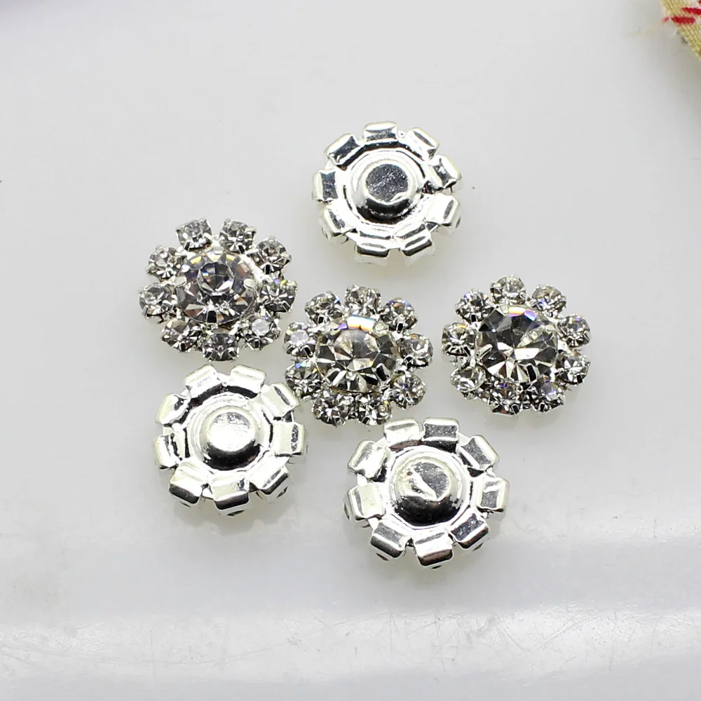 

ZMASEY Sale Price Round Rhinestone button 10Pcs/Lot 12MM Crystal Buttons DIY Wedding Invitation Sewing Handwork Flower Accessory