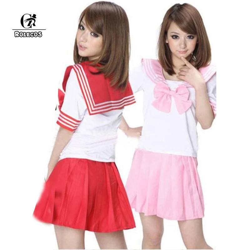 ROLECOS Модные 8 цветов японская школьная форма для девочек платье костюм аниме