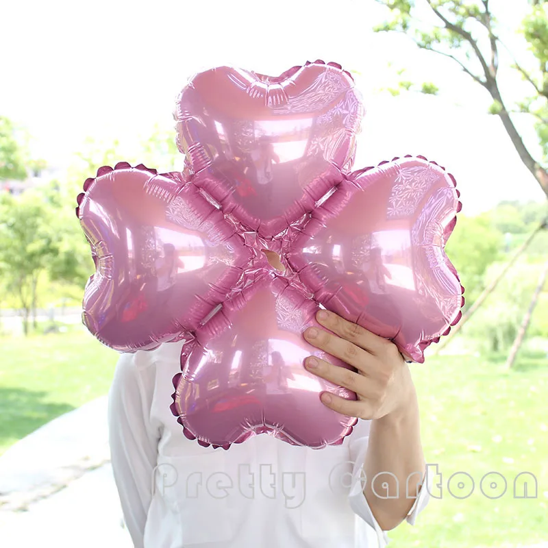 Шарики из алюминиевой фольги в форме четырехлистного клевера 5 шт./лот|balloon
