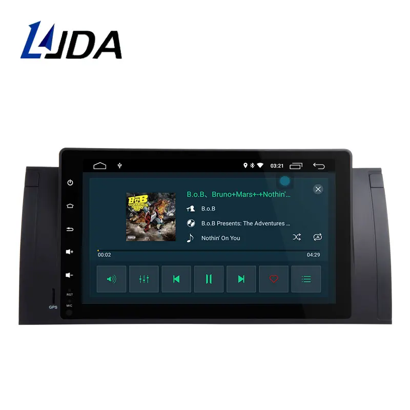 Автомагнитола LJDA 9 дюймов 1 Din Android 10 0 для BMW E39 X5 M5 E53 автомобильный мультимедийный