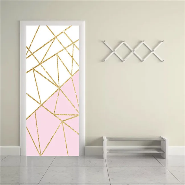 Новинка, ПВХ наклейки на двери в скандинавском стиле, простые модные обои для дверей, семейная гостиная, спальня, украшение двери, ремонт - Цвет: a21