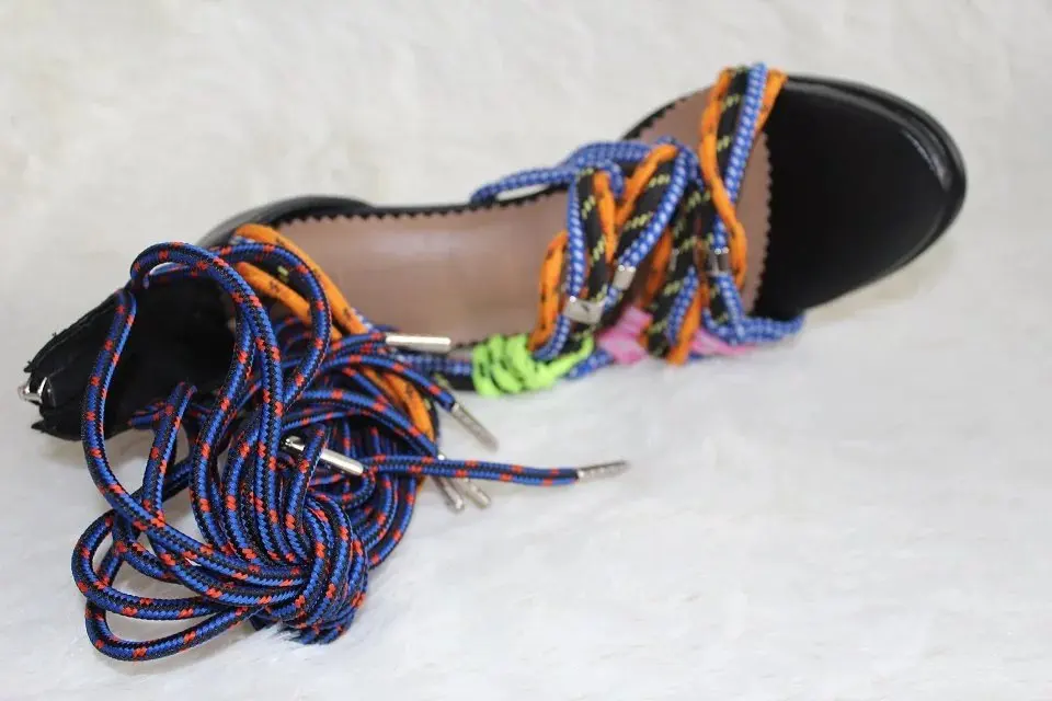Svonces/Новинка года; летняя пикантная обувь; Chaussure Femme; женские босоножки с ремешком на лодыжке; сандалии-гладиаторы на высоком каблуке; женская обувь на шнуровке; zapatos
