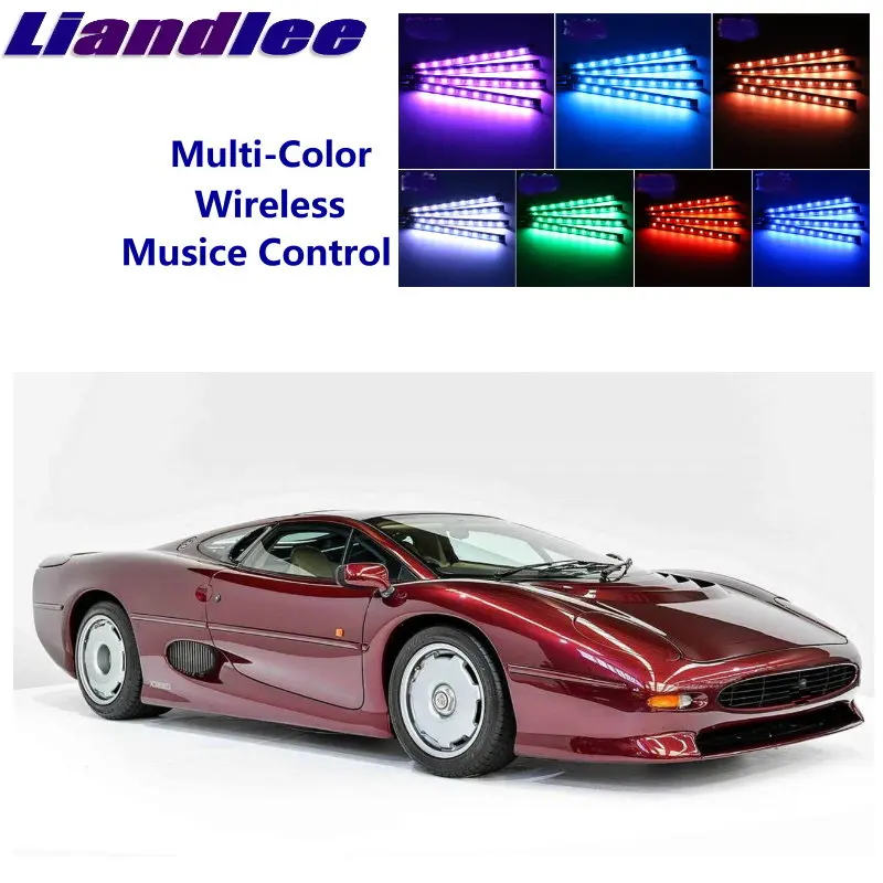 Автомобильный неоновый светильник Liandlee меняющий цвет Atmibient Inside Footwell для Jaguar XJ220